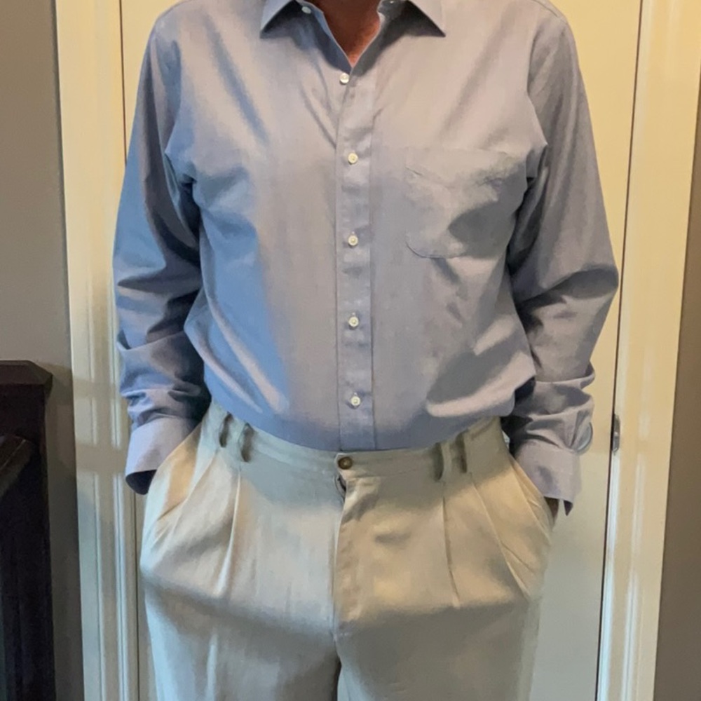 Brooks Brothers Blue Dress Shirt Tailored Fit